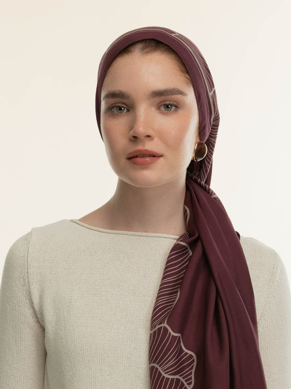 Morph Burgundy Şal
