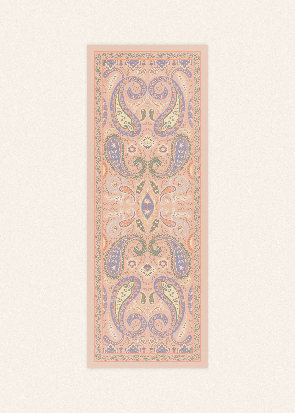 Paisley Peach Blue Şal