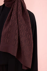 Bambunoor Kahve Naia Pamuk Şal 70x210